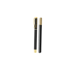 Set de Bolígrafos Noches de Tinta -  Bolígrafo Negro más Bolígrafo robusto tapa dorada